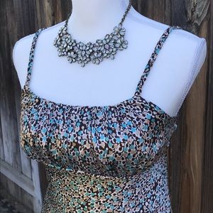 Satiny, dressy spaghetti strap top | Small